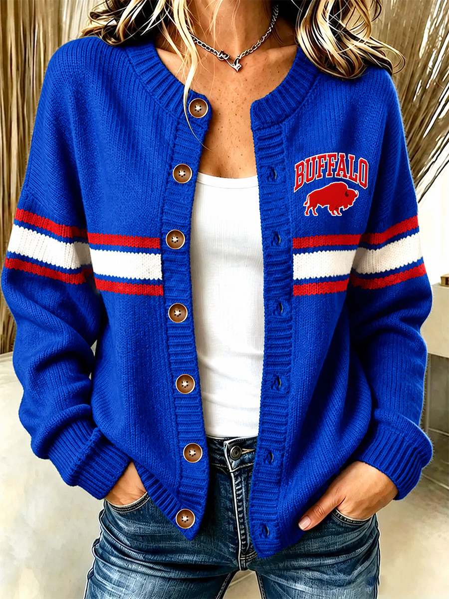 Buffalo Bills Merch Game Day Buffalo Football Cardigan Christmas Gifts For Football Lovers