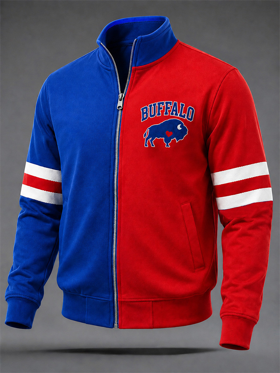 Buffalo Bills Merch Game Day Buffalo Football Split Jacket Good Gifts For Football Fans