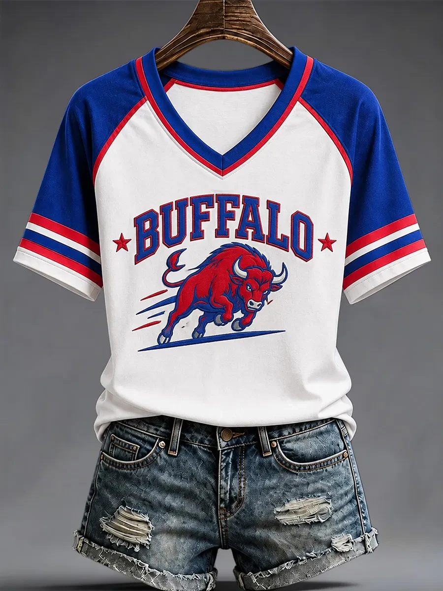 Buffalo Bills Merch Game Day Buffalo Football V-Neck Shirt Unique Gifts For Football Lovers