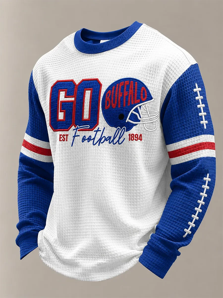 Buffalo Bills Merch Go Buffalo Football Est 1894 Long Sleeve Shirt Men's Game Day Gifts