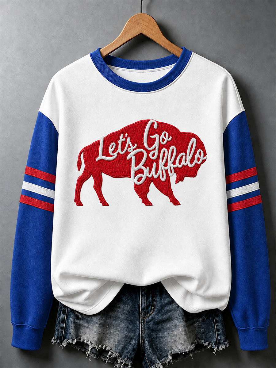 Buffalo Bills Merch Let's Go Buffalo Sweatshirt Football Tailgate Outfit Gifts For Bills Fans