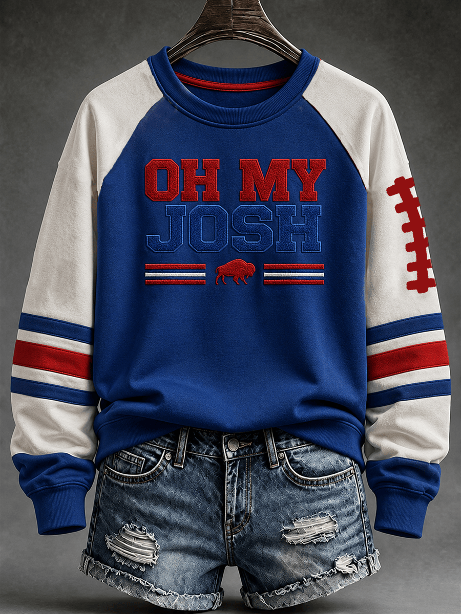 Buffalo Bills Merch Oh My Josh Sweatshirt Cute Gameday Outfits Gift For Football Lovers