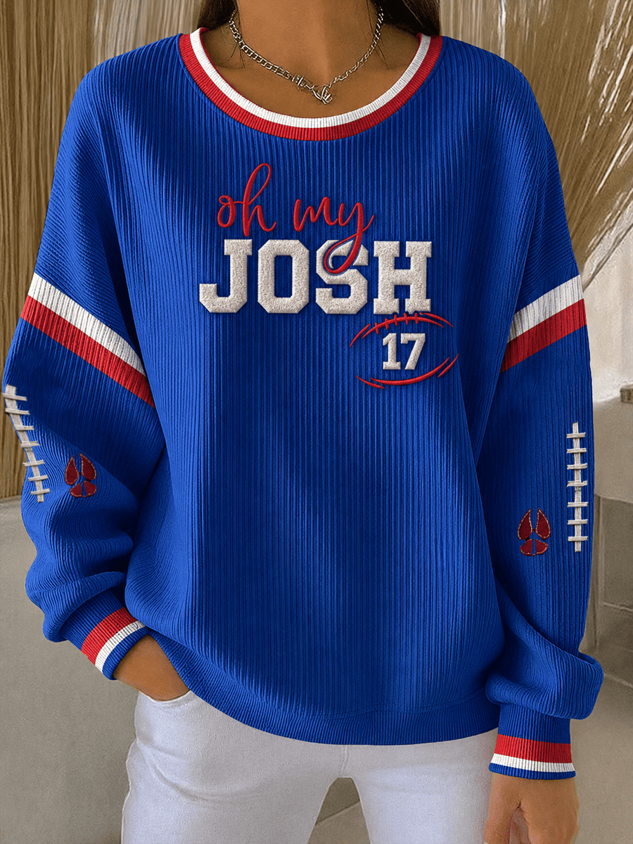 Buffalo Bills Merch Oh My Josh Sweatshirt No 17 Josh Allen Gameday Sweatshirt Gift For Fans