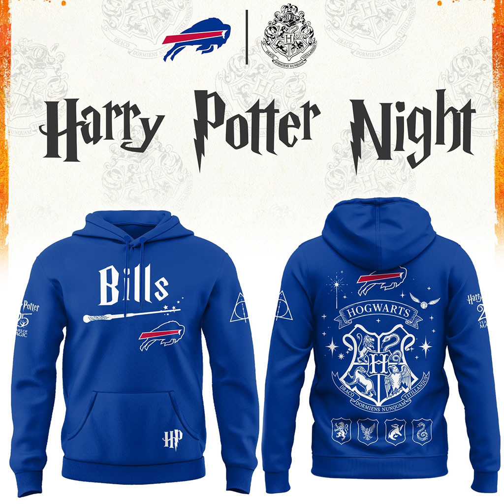 Buffalo Bills x Harry Potter 25th Anniversary Hoodie 2026 Bills Merch Presents For Football Fans