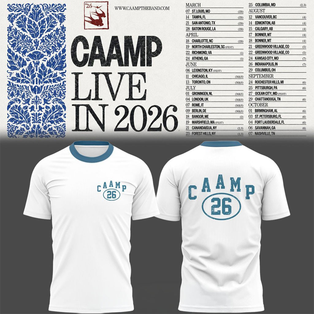 Caamp Live In 2026 T-Shirt Caamp Band Merch Music Gifts For Music Lovers