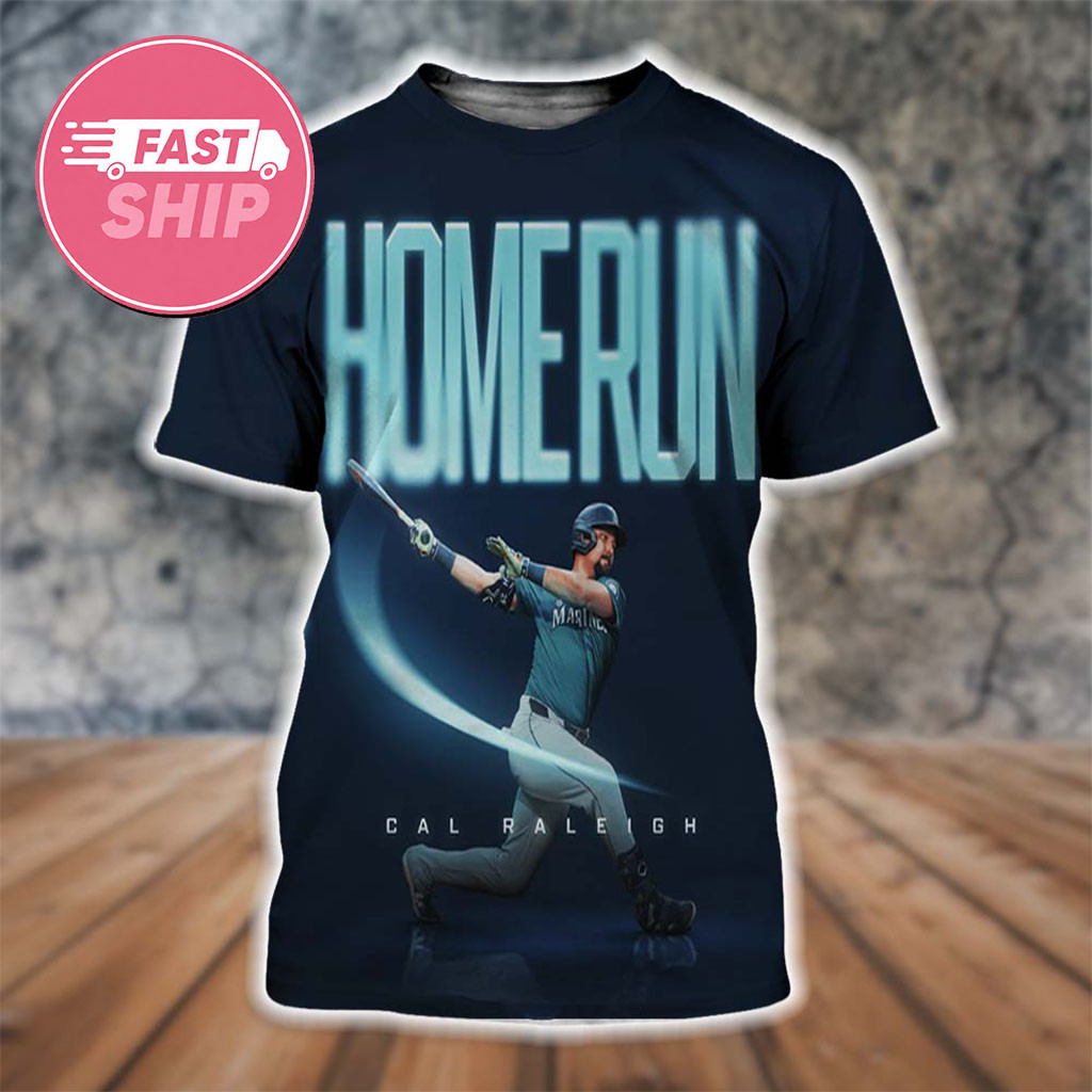 Cal Raleigh Home Run First 3 Homer Game Of Career Shirt Seattle Mariners Merch Fans Gifts