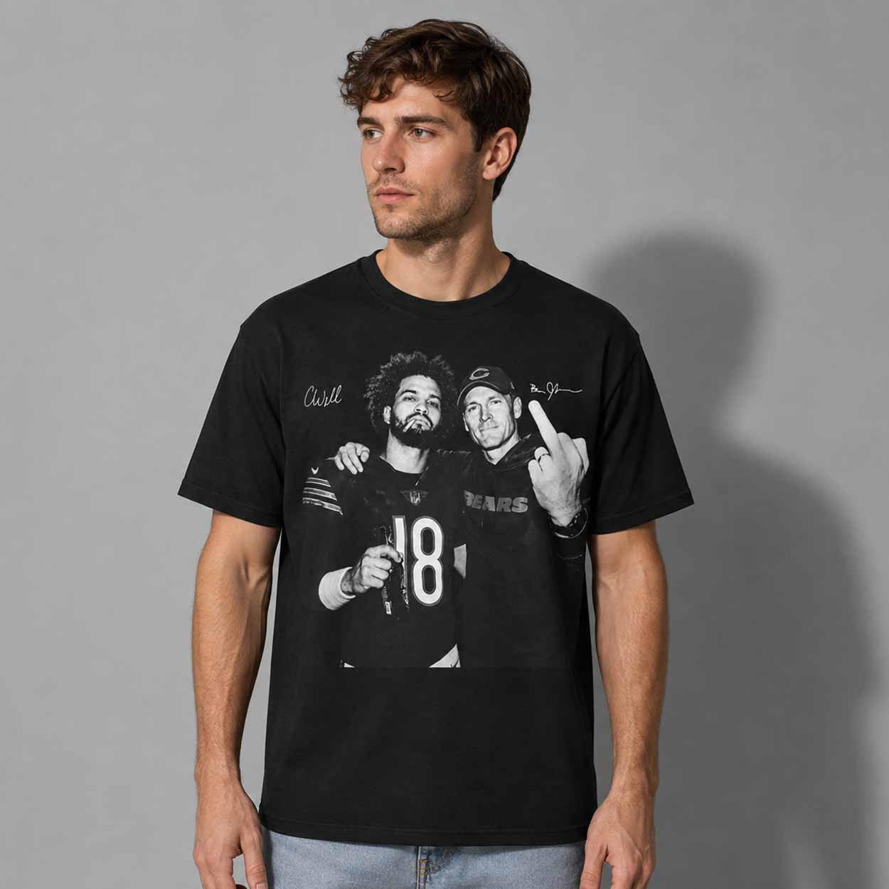 Caleb Williams Ben Johnson Flipping Off Shirt
