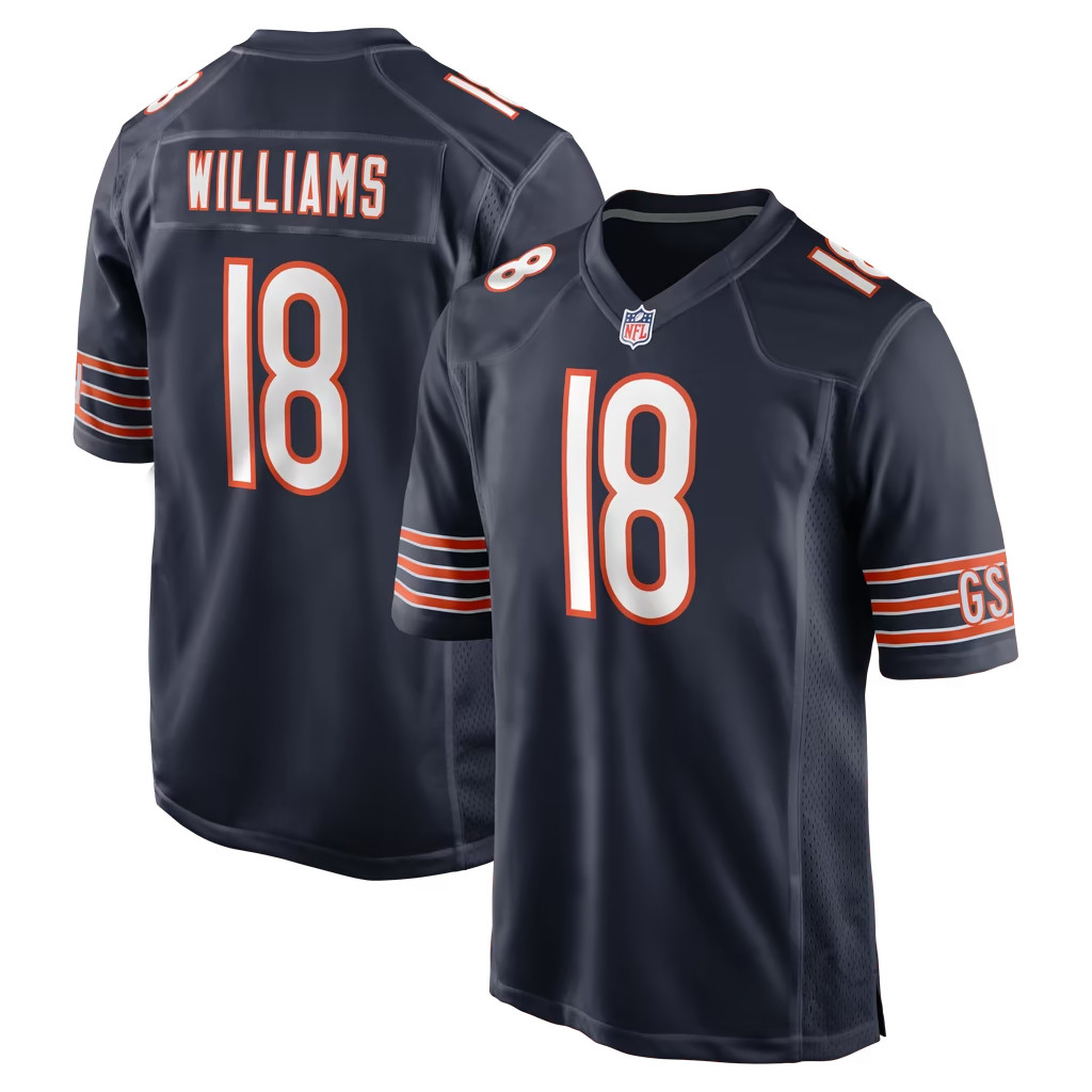 Caleb Williams Merch 2026 Chicago Bears Caleb Williams #18 Player Game Jersey Football Fan Gear