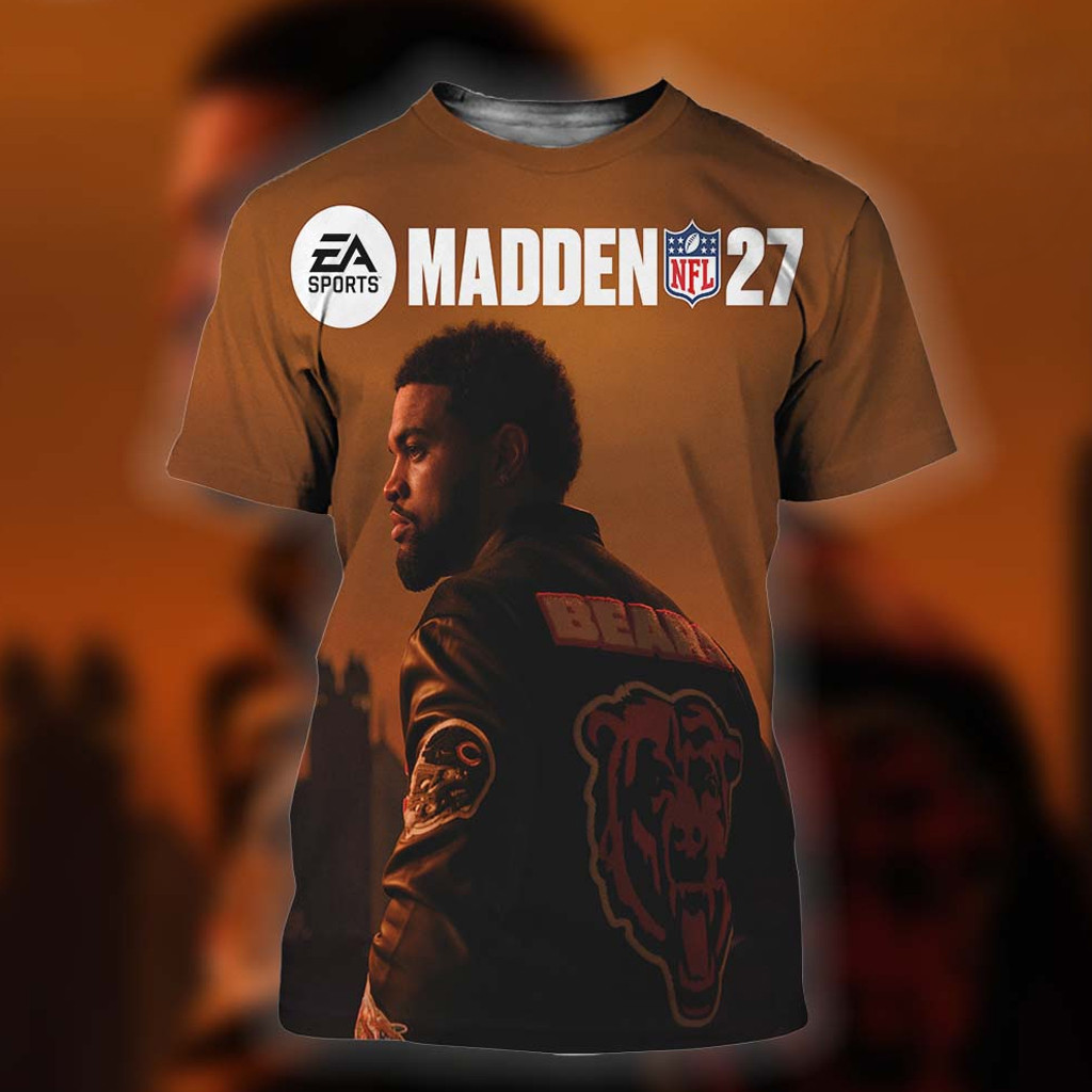 Caleb Williams Merch Caleb Williams EA SPORTS Madden 27 Covers T-Shirt Chicago Bears Merch Gift