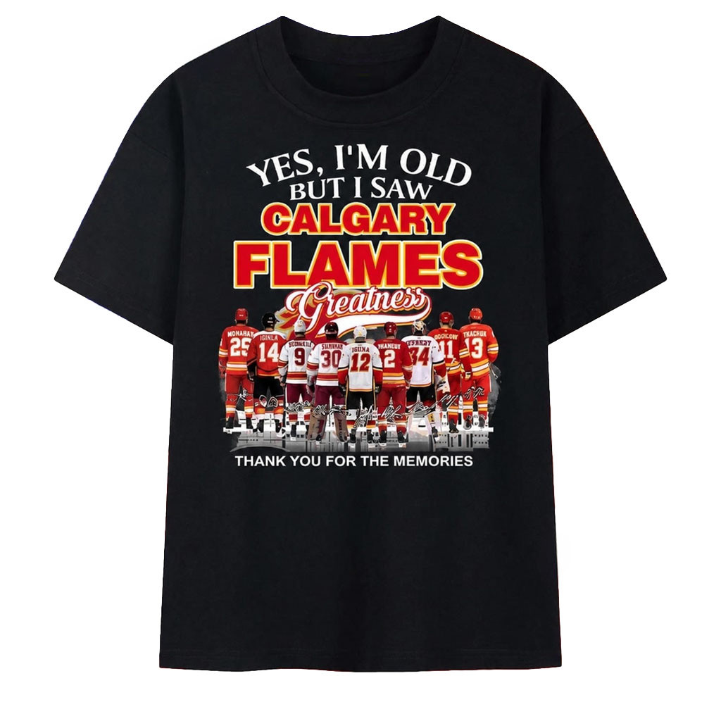 Calgary Flames Legends Greatness Vintage Hockey T-Shirt Calgary Flames Merch Fan Apparel
