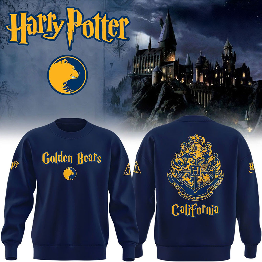 California Golden Bears Merch 2026 Harry Potter Hogwarts Sweatshirt Football Fan Gifts
