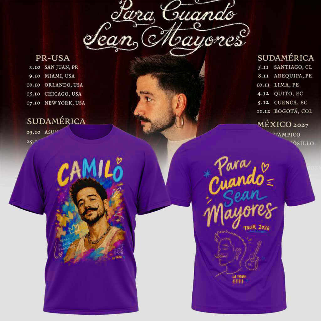 Camilo Para Cuando Sean Mayores Tour 2026 T-Shirt Camilo Merch Present For Music Lover