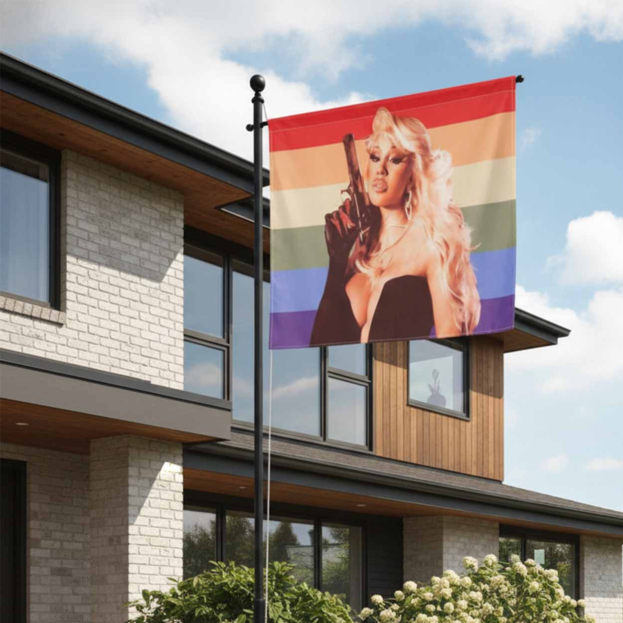 Cardi B Gun LGBT Flag Cardi B Gun LGBT Flag
