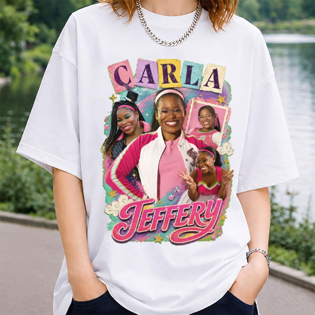 Carla Jeffery Retro 90s Actress Fan Pop Star Collage T-Shirt Carla Jeffery Fan Gifts