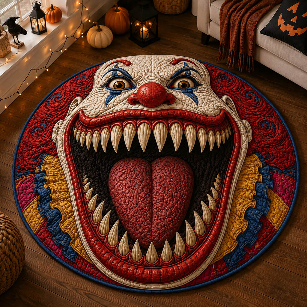 Carnival Grimace Quilted Round Mat Round Floor Rugs For Sale Halloween Goodie Ideas