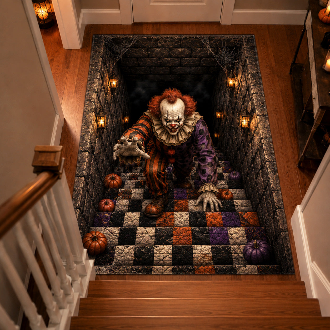 Carnival Terror Area Rug Horror Themed Rugs Best Halloween Gifts