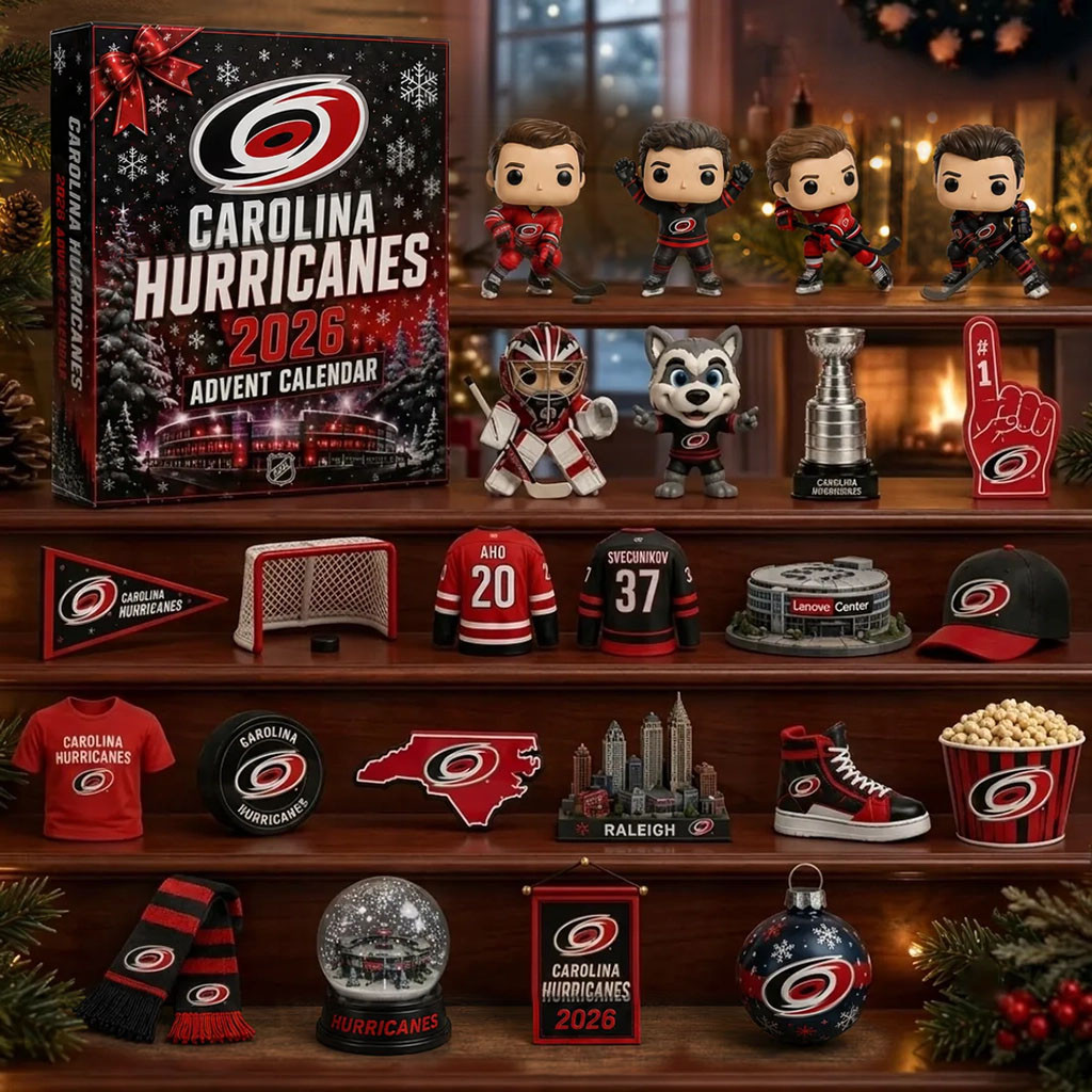 Carolina Hurricanes Advent Calendar 2026 Christmas Tree Ornaments Hurricanes Merch Fans Gift