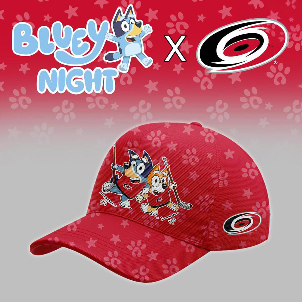Carolina Hurricanes Bluey Night Hat 2026 Hurricanes Merch Best Gifts For Hockey Lovers
