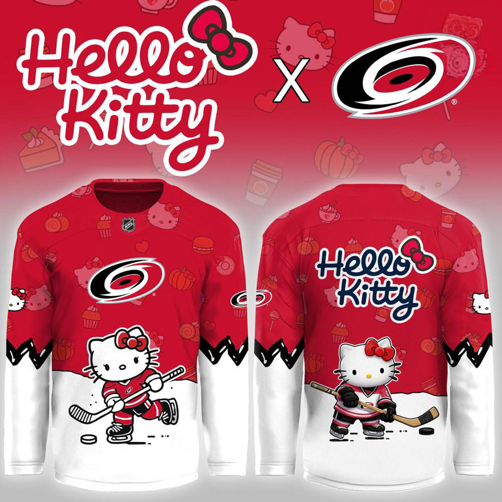 Carolina Hurricanes Hello Kitty Night Hockey Jersey 2026 Hurricanes Merch Gift For Hockey Lover
