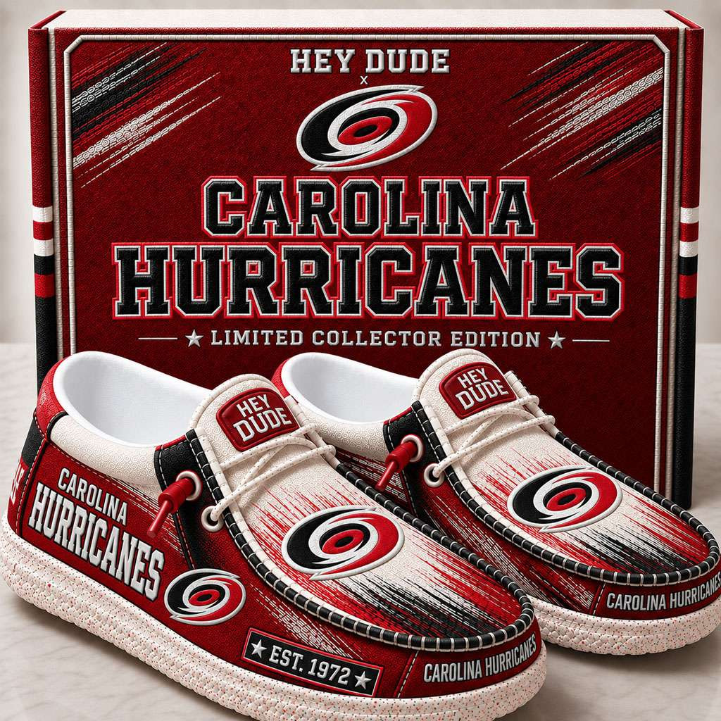 Carolina Hurricanes Merch Est 1972 Carolina Hurricanes Slip-On Loafers Gifts For Hockey Fan