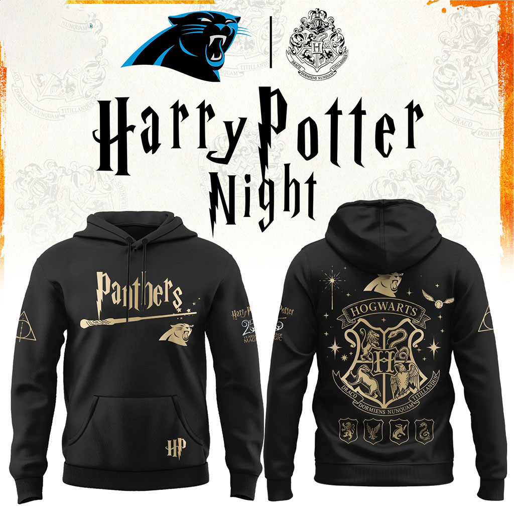 Carolina Panthers Football Harry Potter 25th Anniversary Hoodie 2026 Panthers Merch Fan Gifts