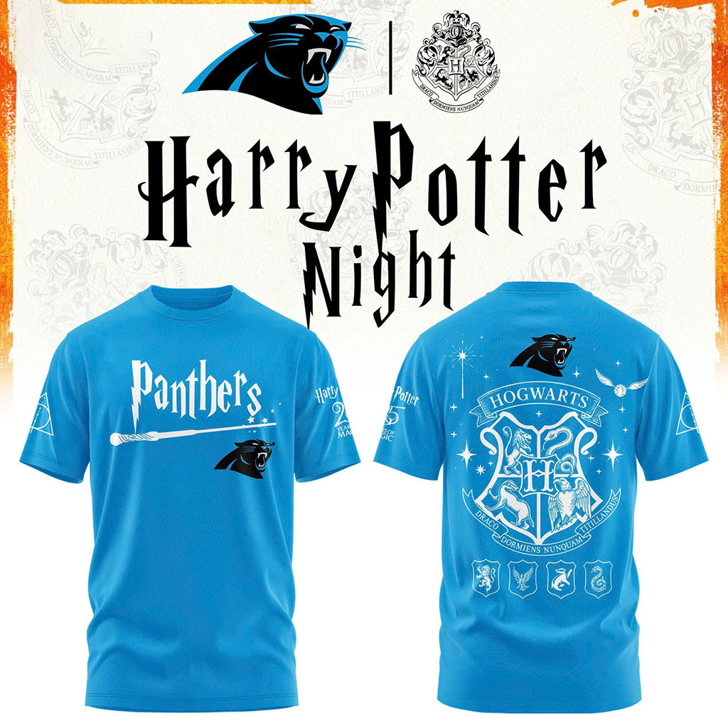 Carolina Panthers Football Harry Potter 25th Anniversary Shirt Carolina Panthers Merch Fan Gift