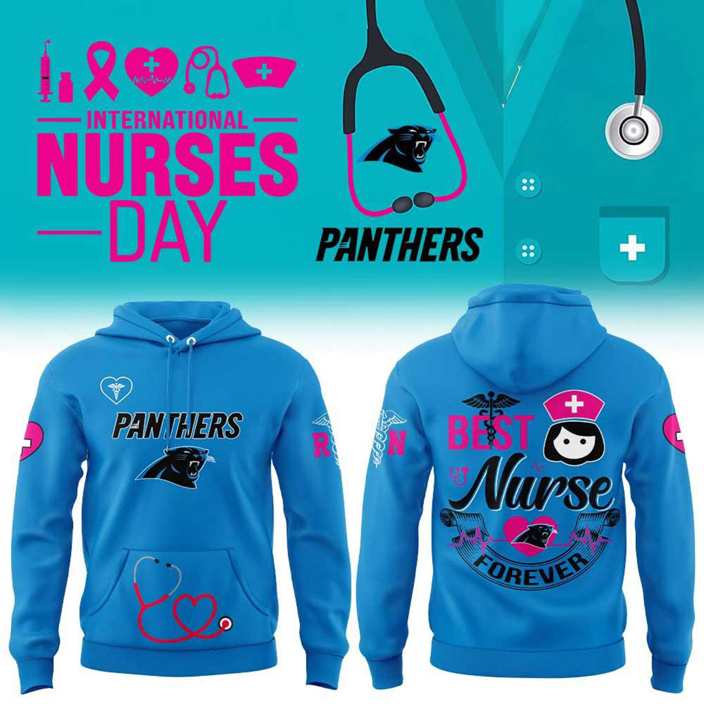 Carolina Panthers International Nurses Day Hoodie Panthers Merch Best Gifts For Football Fans
