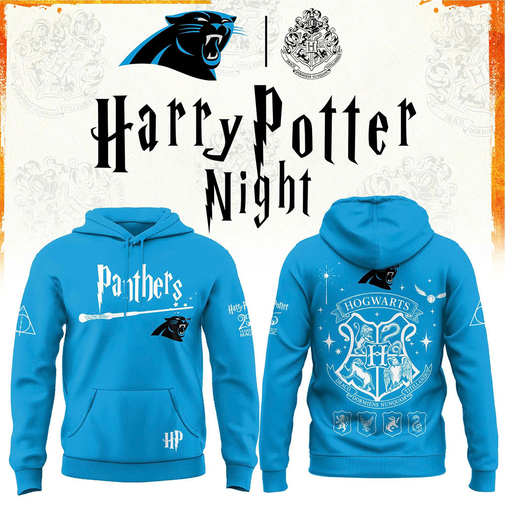 Carolina Panthers x Harry Potter 25th Anniversary Hoodie 2026 Carolina Panthers Merch Fan Gifts