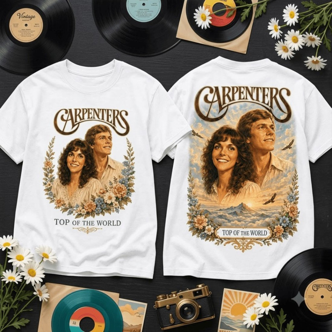 Carpenters Top Of The World Vintage T-Shirt 2026 Carpenters Merch Gift Ideas For Music Lovers Carpenters Top Of The World Vintage T-Shirt 2026 Carpenters Merch Gift Ideas For Music Lovers