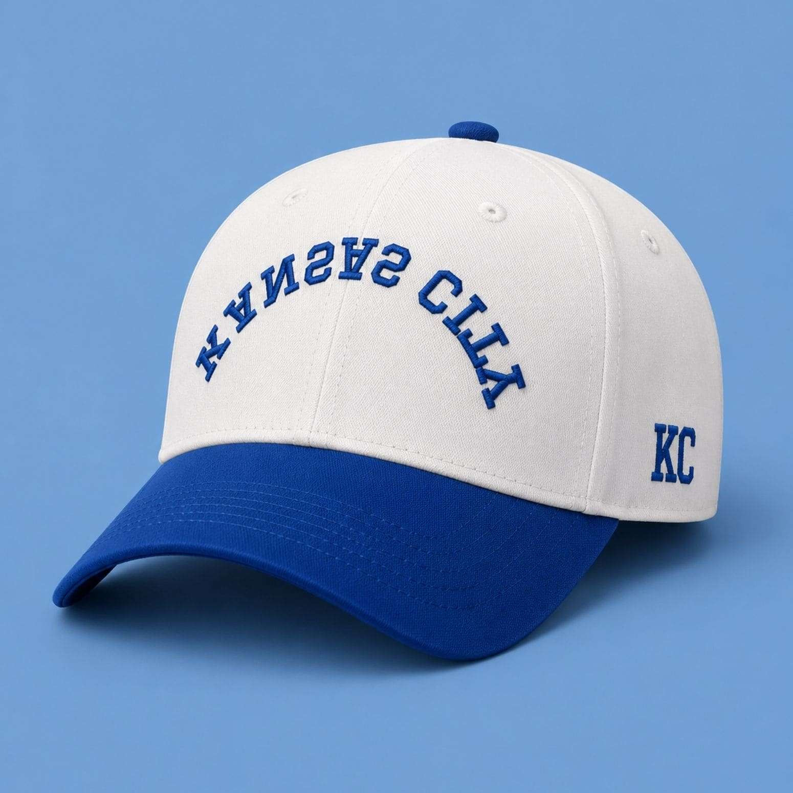Carter Jensen Kansas City Upside Down Hat Embroidered Kansas City Royals Merch Fans Gifts