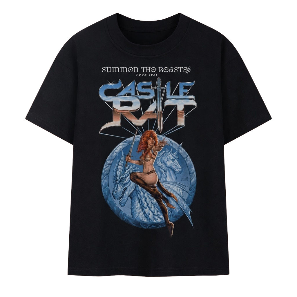 Castle Rat Summon The Beasts Tour 2025 Heavy Metal Graphic T-Shirt Castle Rat Merch Fan Gift