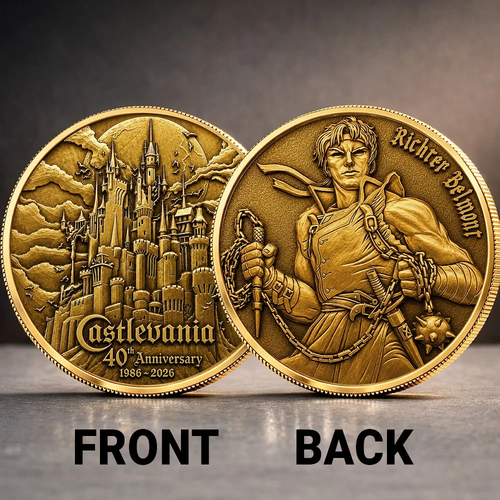 Castlevania 40th Anniversary 2026 Coin Richter Belmont Coin Castlevania Merch Game Lover Gifts
