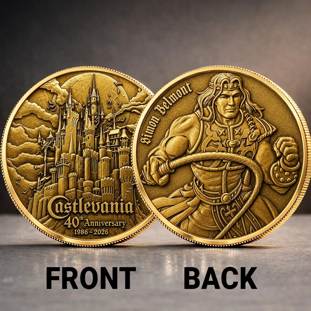 Castlevania 40th Anniversary 2026 Coin Simon Belmont Coin Castlevania Merch Gamer Gifts