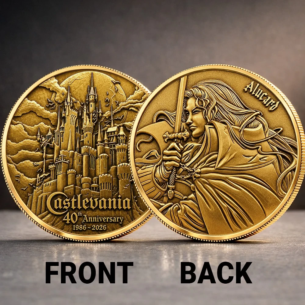 Castlevania 40th Anniversary 2026 Commemorative Coin Alucard Coin Castlevania Merch Gamer Gifts