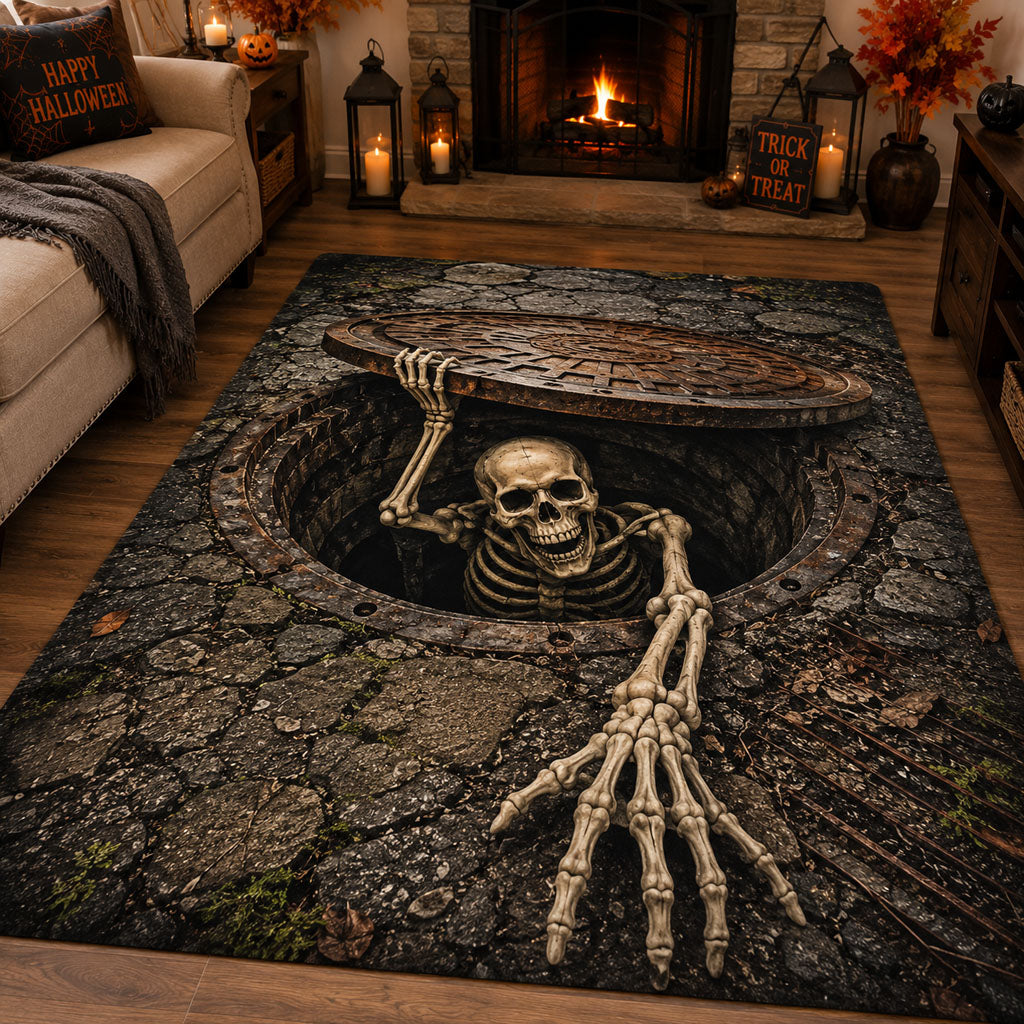 Cemetery Awakening Area Rug Witch Decor For Home Fun Halloween Gifts