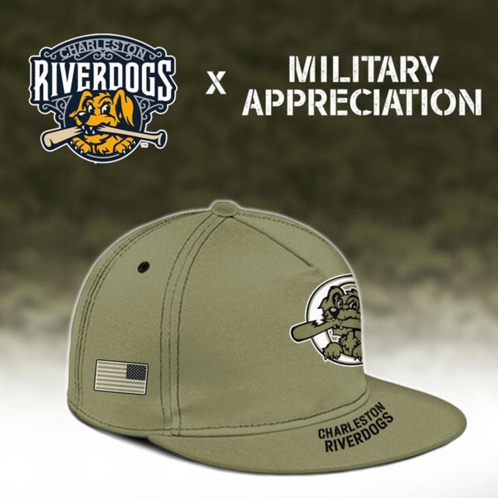 Charleston RiverDogs X Military Appreciation Night Snapback Hat RiverDogs Merch Veteran Gifts Charleston RiverDogs X Military Appreciation Night Snapback Hat RiverDogs Merch Veteran Gifts