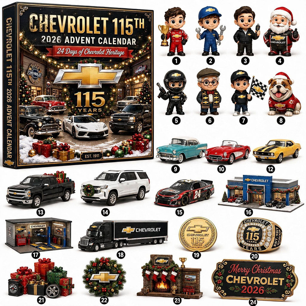 Chevrolet 115Th Anniversary 2026 Advent Calendar 24 Days Of Chevy Heritage Holiday Countdown Chevrolet 115Th Anniversary 2026 Advent Calendar 24 Days Of Chevy Heritage Holiday Countdown