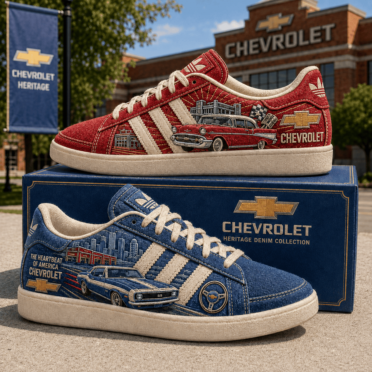 Chevrolet The Heartbeat Of America Shoes Sneakers Chevrolet Merch Auto Enthusiast Gift Ideas Chevrolet The Heartbeat Of America Shoes Sneakers Chevrolet Merch Auto Enthusiast Gift Ideas