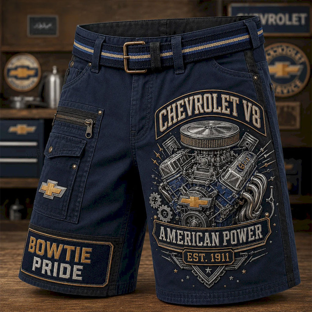 Chevrolet V8 American Power Bowtie Pride Shorts Gifts For Your Boyfriend