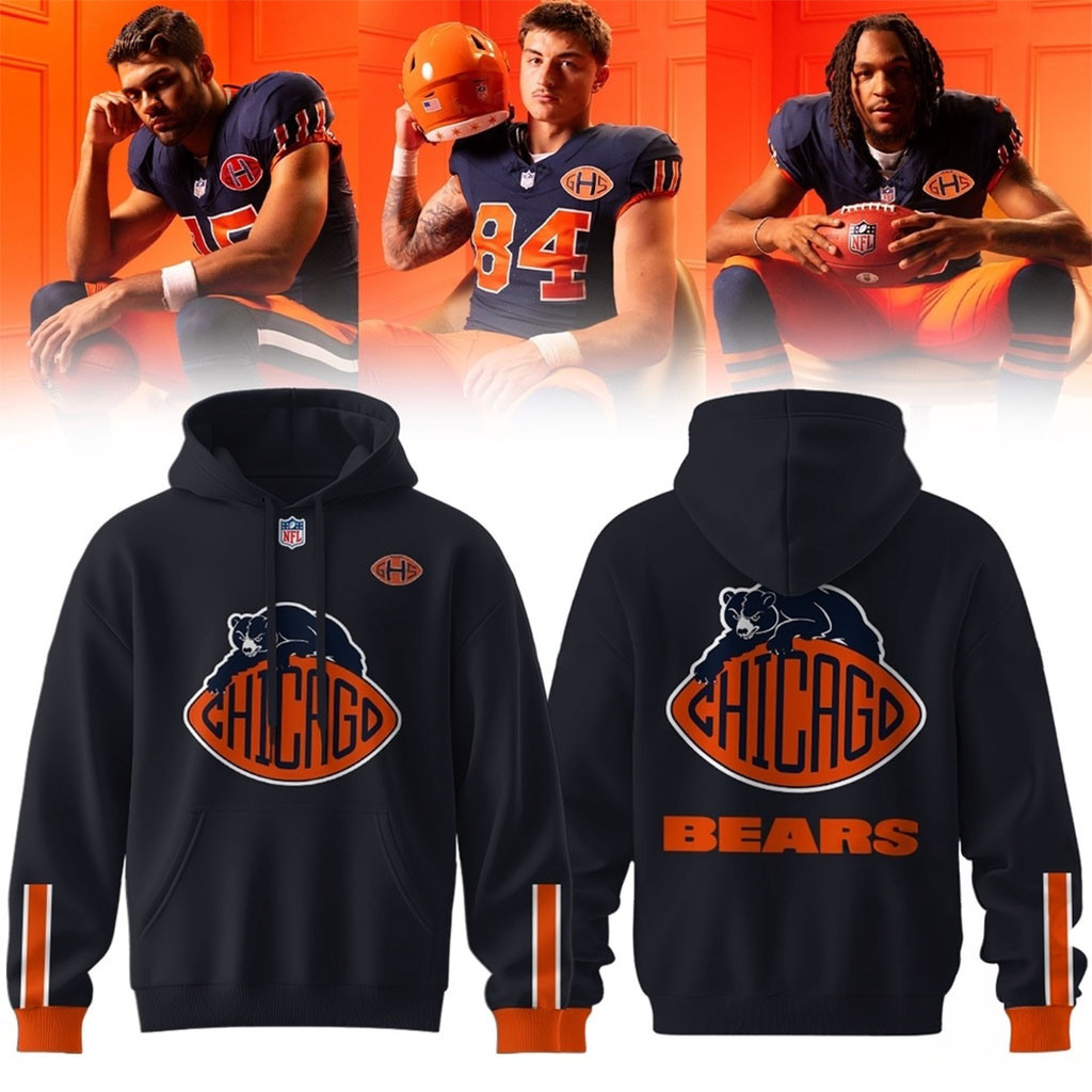 Chicago Bears 2026 27 Season New Uniform Hoodie Bears Merch Presents For Football Fans