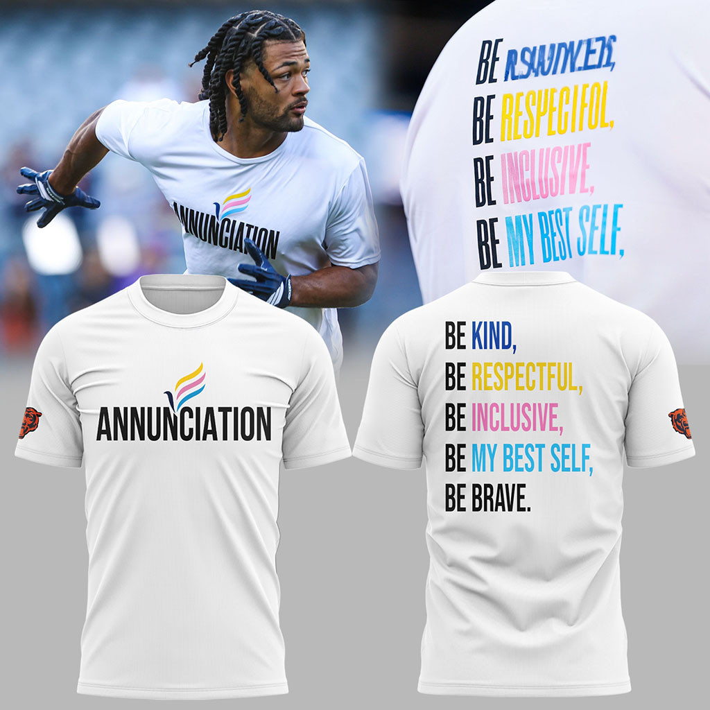 Chicago Bears Annunciation T-Shirt Game Day Tee Chicago Bears Merch Gifts For Football Fans Chicago Bears Annunciation T-Shirt Game Day Tee Chicago Bears Merch Gifts For Football Fans