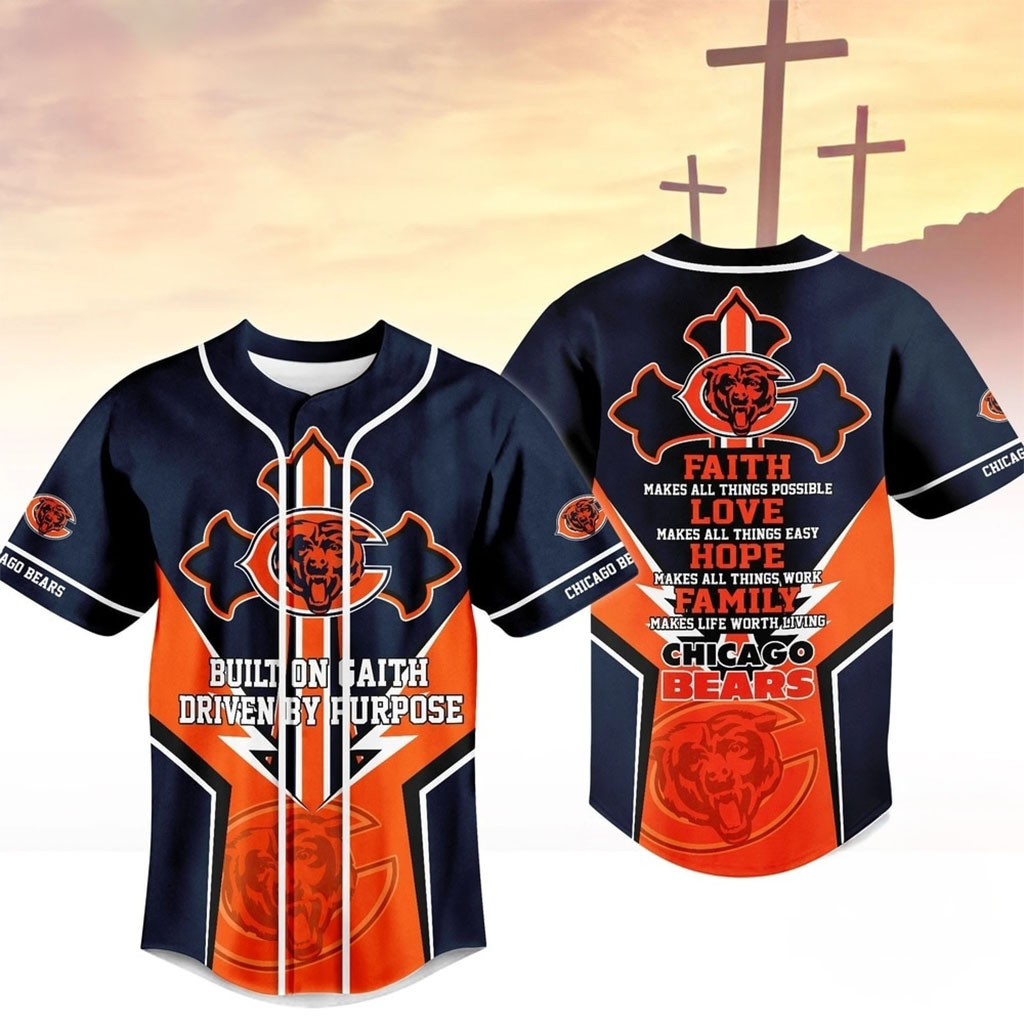 Chicago Bears Blessed Beyond The Score Baseball Jersey Chicago Bears Merch Gift For Fans