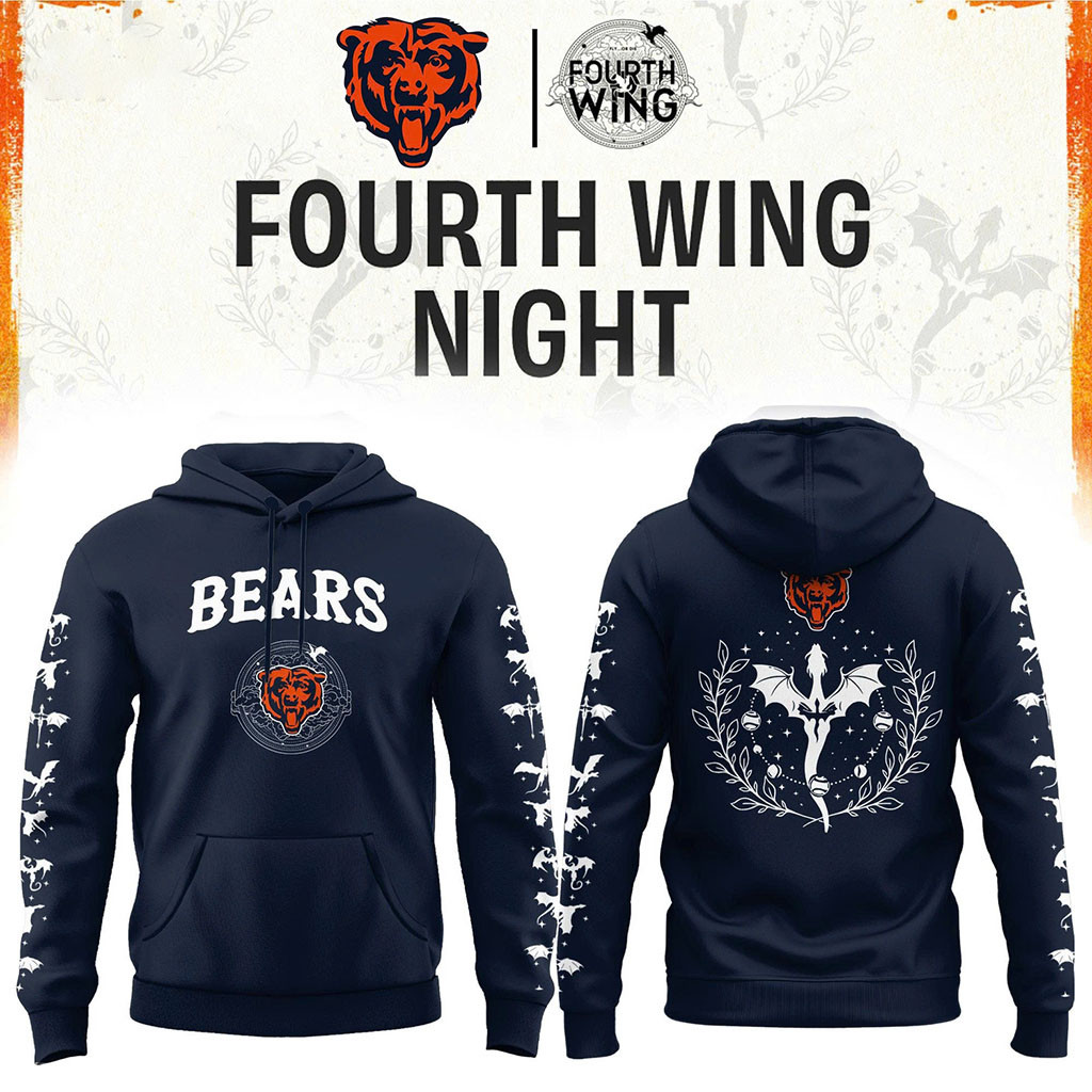 Chicago Bears Dragon Wing Fantasy Night 2026 Hoodie Game Day Hoodie Gift For Chicago Bears Fans