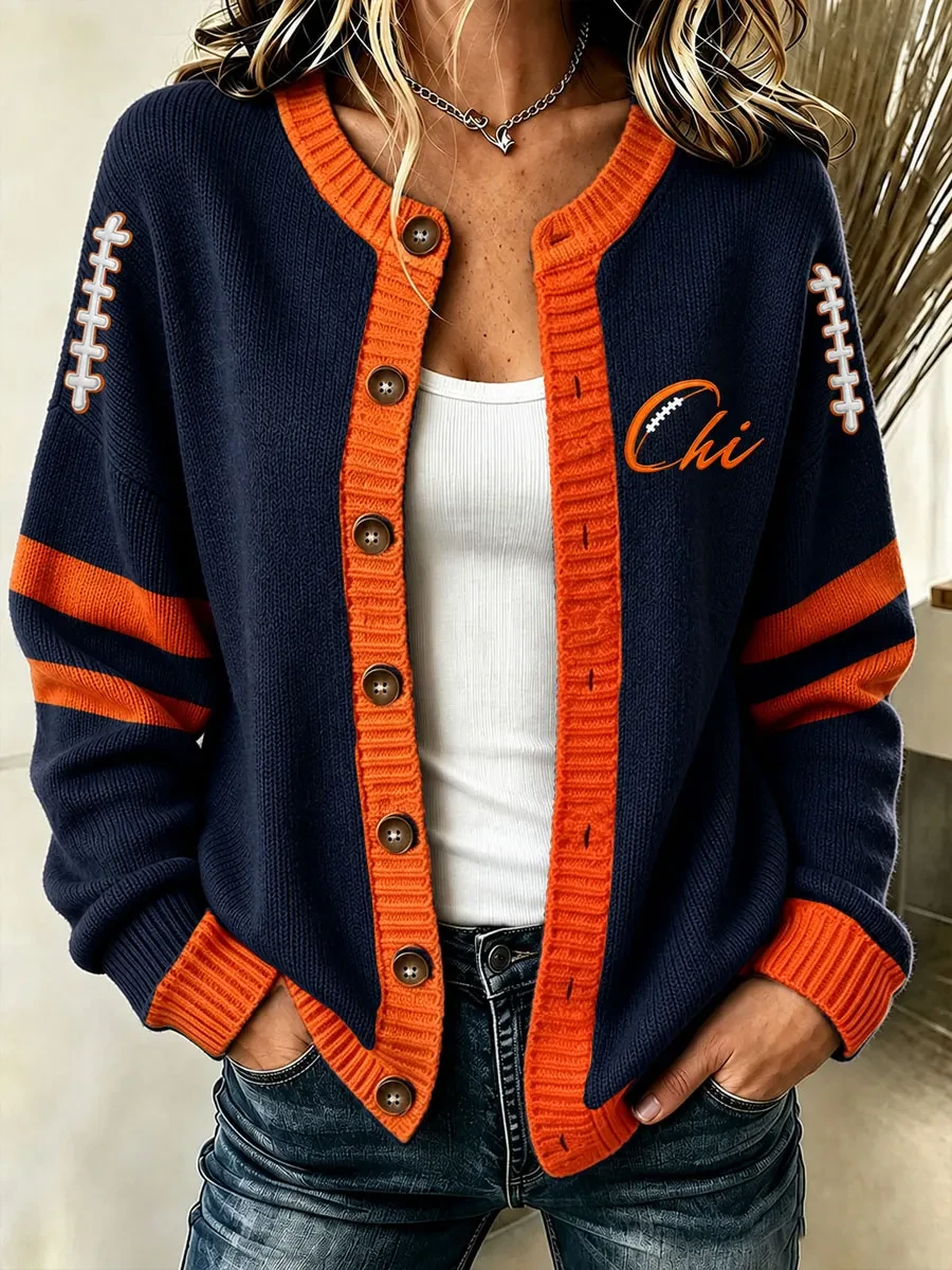 Chicago Bears Football Game Day Cardigan Bears Merch Gifts For Football Fan Chicago Bears Football Game Day Cardigan Bears Merch Gifts For Football Fan