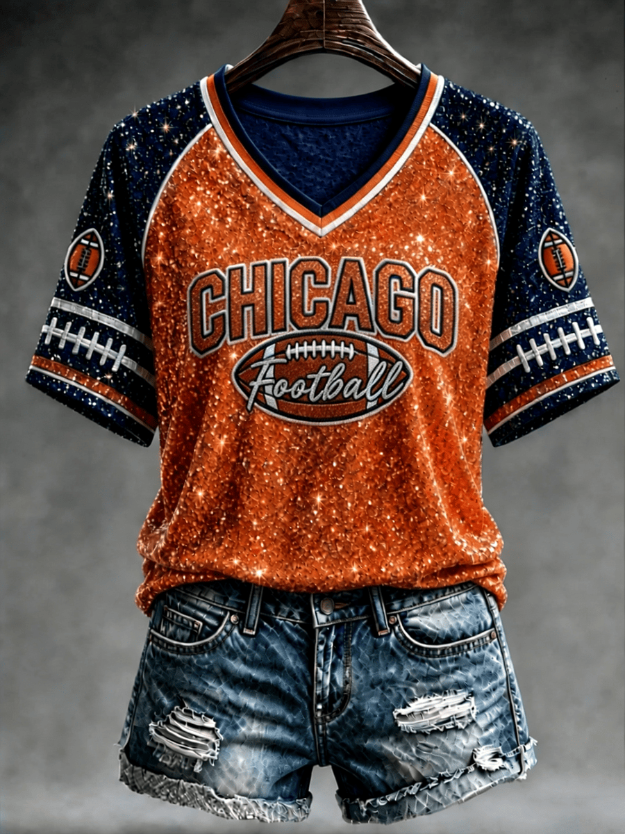 Chicago Bears Football Game Day V-Neck Shirt Bears Merch Football Gifts For Fans Chicago Bears Football Game Day V-Neck Shirt Bears Merch Football Gifts For Fans