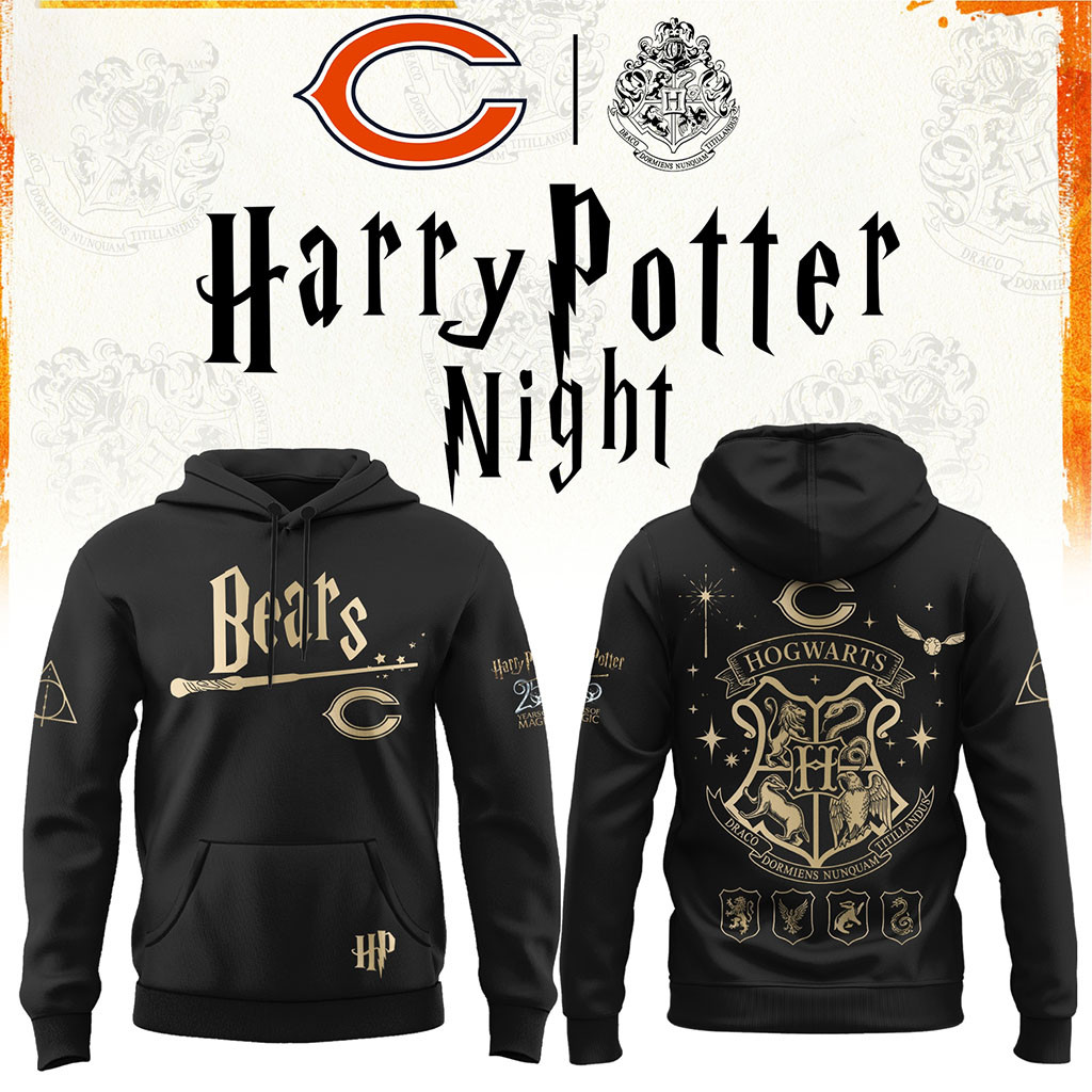 Chicago Bears Football Harry Potter 25th Anniversary Hoodie 2026 Bears Merch Fans Gifts