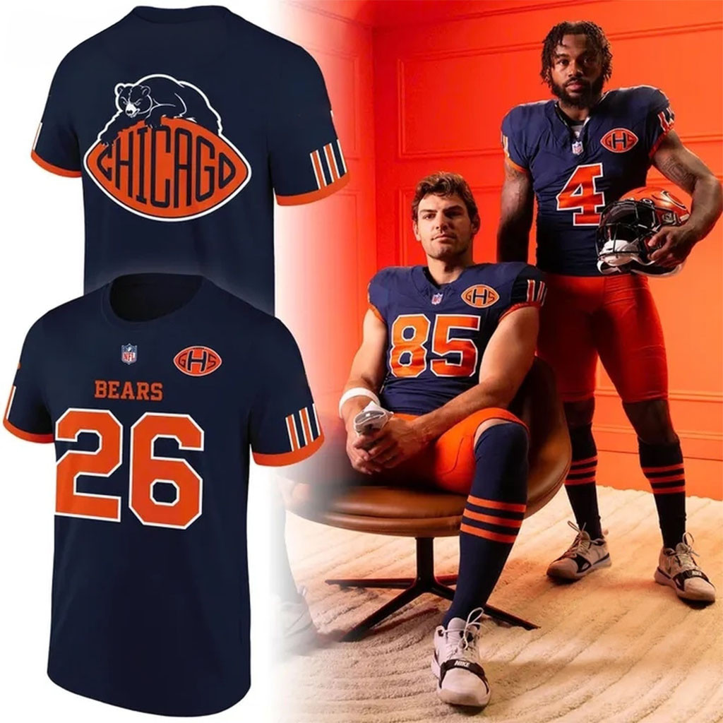 Chicago Bears Inspired By The Past Built For The Future 2026 Shirt Bears Merch Football Fan Gear