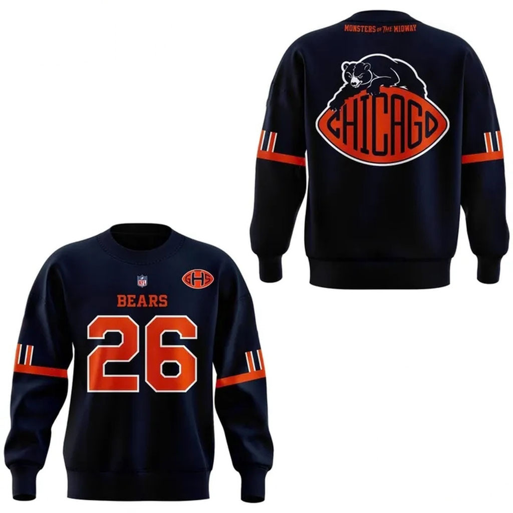 Chicago Bears Inspired By The Past Built For The Future 2026 Sweatshirt Bears Merch Him Gifts Chicago Bears Inspired By The Past Built For The Future 2026 Sweatshirt Bears Merch Him Gifts