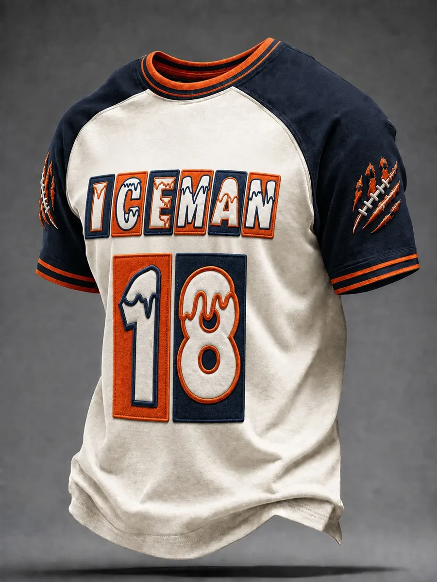 Chicago Bears Merch #18 ICEMAN Chicago Football Shirt Football Themed Gifts For Game Day Chicago Bears Merch #18 ICEMAN Chicago Football Shirt Football Themed Gifts For Game Day