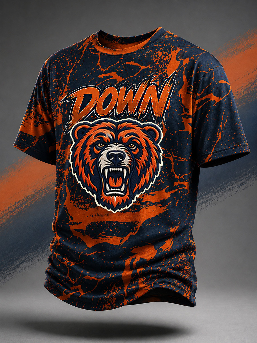 Chicago Bears Merch Bear Down Football T-Shirt Game Day Gift For Football Fans
